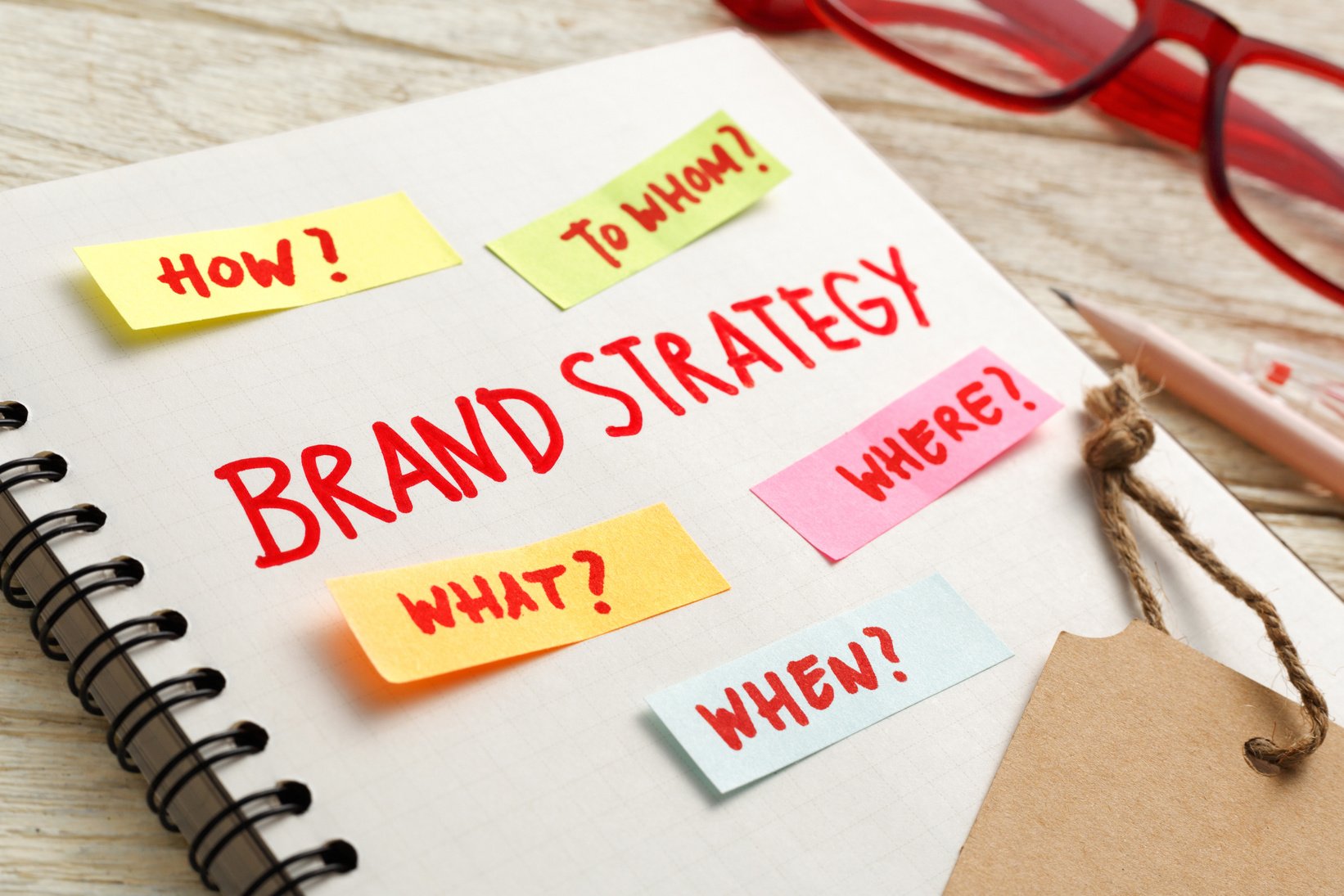 Brand strategy marketing concept